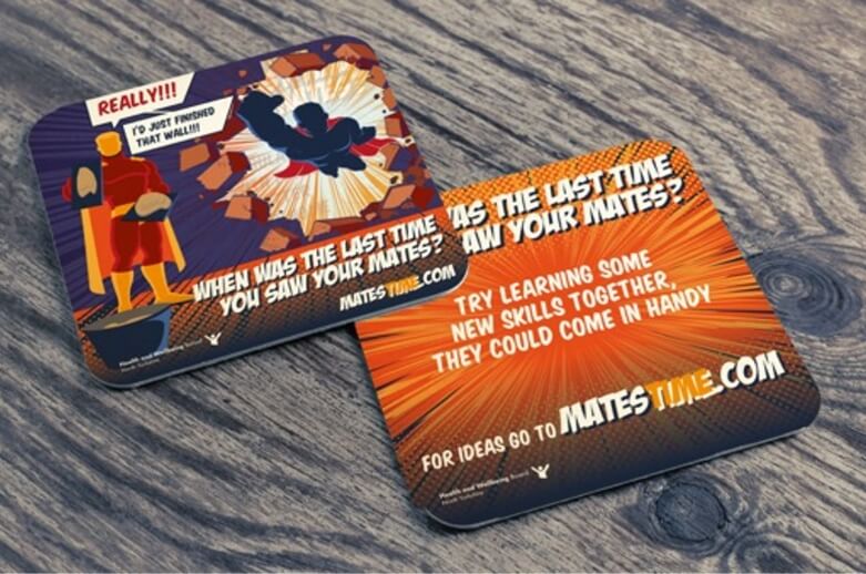 Mens Mental Health Prevention Campaign Coasters